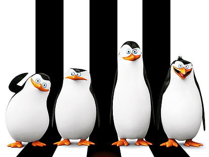 пингвины из мадагаскара векторной графики, пингвины из мадагаскара, шкипер, ковальский, пингвины, 2014, HD обои HD wallpaper