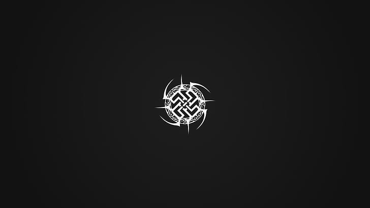 abstract, logo, minimalism, swastika, Tribal, HD wallpaper