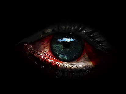 Sombre, yeux, sang, effrayant, Fond d'écran HD HD wallpaper