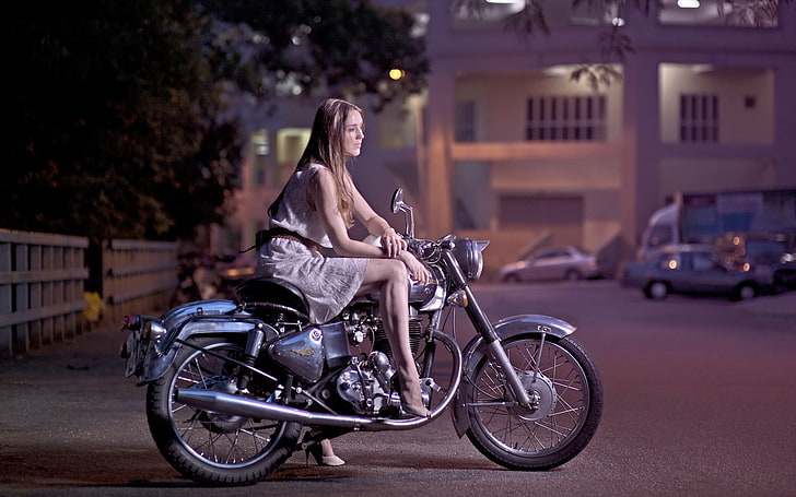 превозно средство, модел, жени, мотоциклет, Лий Енфийлд, HD тапет