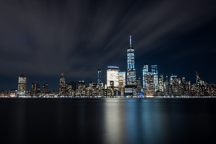 wieżowce, pejzaż miejski, miasto, Nowy Jork, Manhattan, Tapety HD