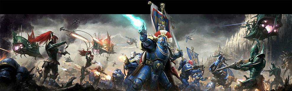 40k, battle, Dark, fantasy, fi, sci, Strategy, Tactical, Warhammer, warrior, HD wallpaper HD wallpaper