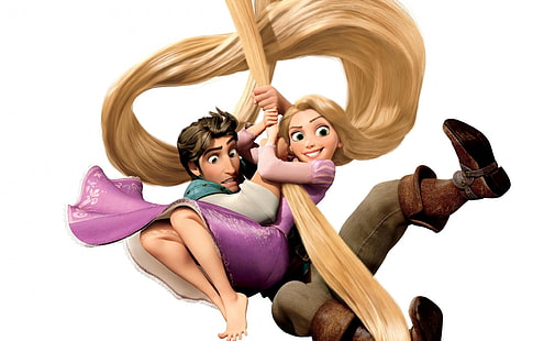 Rapunzel und Flynn, Disney Princess Rapunzel Illustration, Cartoons, Wirren, Rapunzel, Flynn, HD-Hintergrundbild HD wallpaper