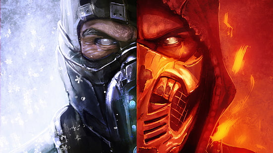 Видеоигри, Mortal Kombat 11, Mortal Kombat, Scorpion (Mortal Kombat), Sub-Zero (Mortal Kombat), HD тапет HD wallpaper