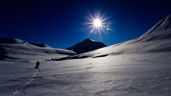 Sunlight Snow Landscape HD, ธรรมชาติ, ทิวทัศน์, แสงแดด, หิมะ, วอลล์เปเปอร์ HD