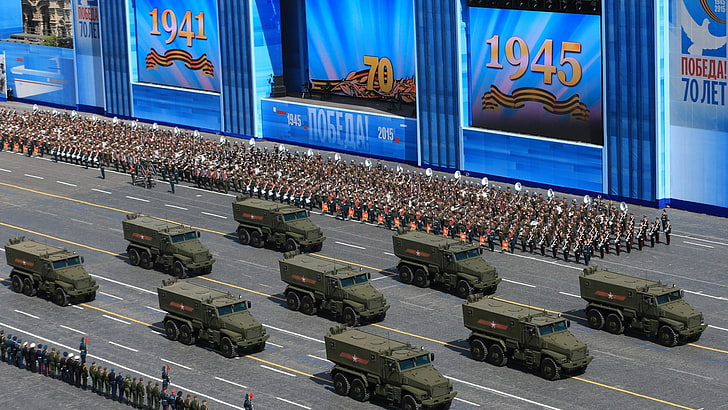 군사, 승리의 날, 모스크바, 러시아, MRAP, HD 배경 화면