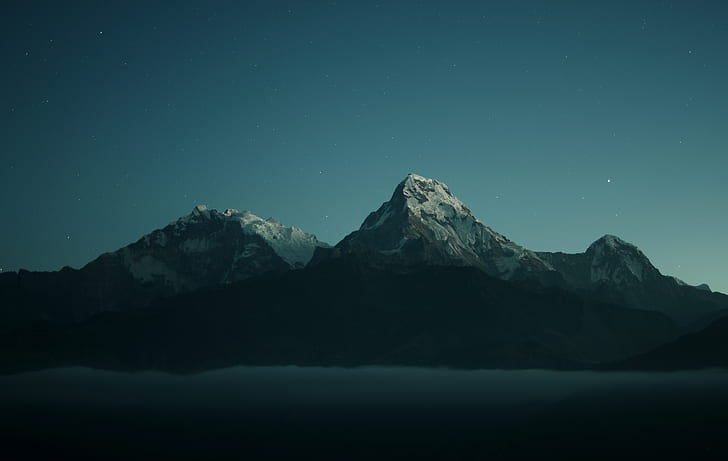 naturaleza, paisaje, oscuro, cielo, montañas, Fondo de pantalla HD