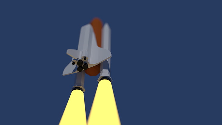 Raumschiff, Space Shuttle, Minimalismus, Weltraum, HD-Hintergrundbild