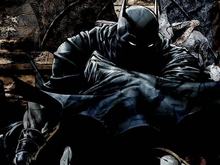 Batman HD, batman artwork graphic black, comics, batman, HD wallpaper
