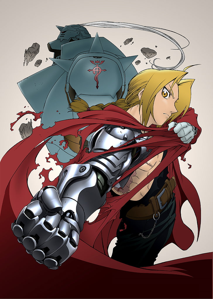 anime, Full Metal Alchemist, Elric Edward, Elric Alphonse, HD wallpaper