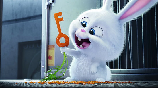 Тайная жизнь домашних животных, 2016, Кролик, Снежок, HD обои HD wallpaper