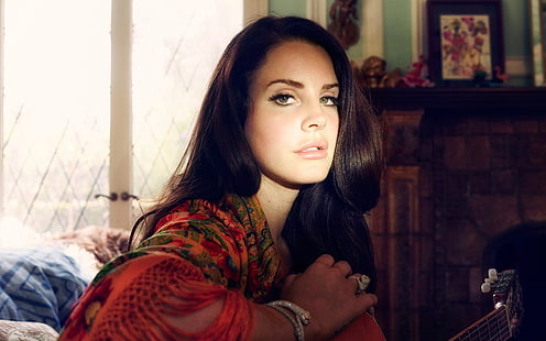 Lana Del Rey 05, women's red and green blouse, Lana, Del, Rey, HD wallpaper HD wallpaper
