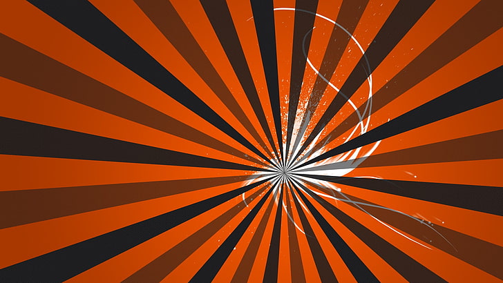 illustration orange et noir, orange, éclaboussures, abstrait, fibre de carbone, fond simple, Fond d'écran HD
