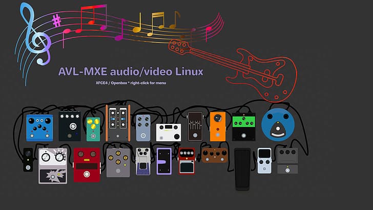 Linux, audio, video, guitar, musical notes, musician, recording studios, gray, musical instrument, mixing consoles, sound, sound mixers, digital art, HD wallpaper