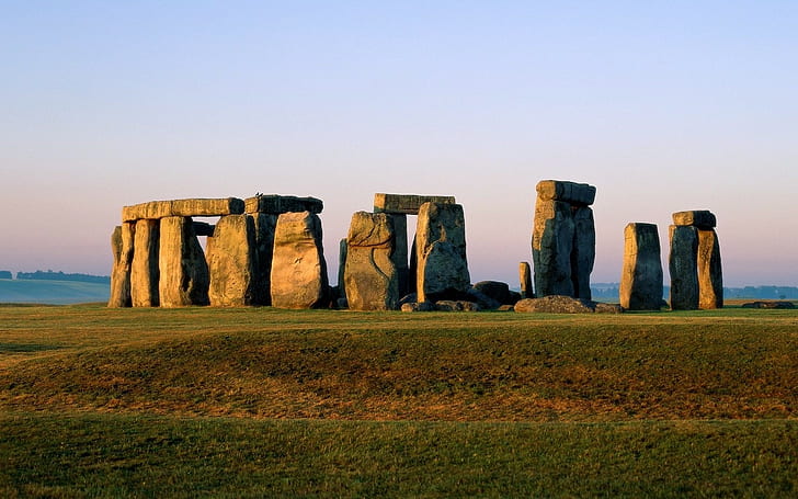 Stonehenge, paisaje, Inglaterra, piedras, Fondo de pantalla HD