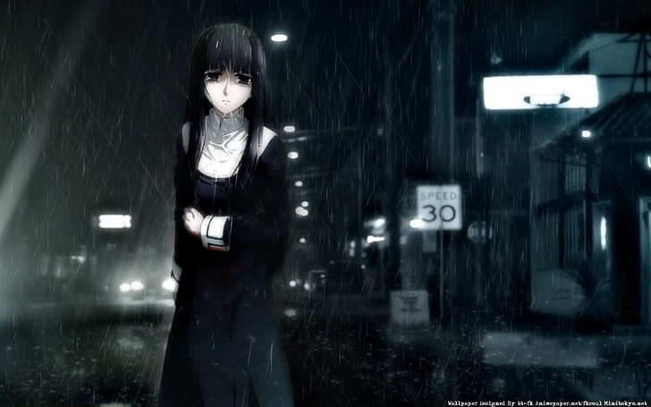 extensões de cabelo preto e cinza e preto, anime, Kara no Kyoukai, HD papel de parede
