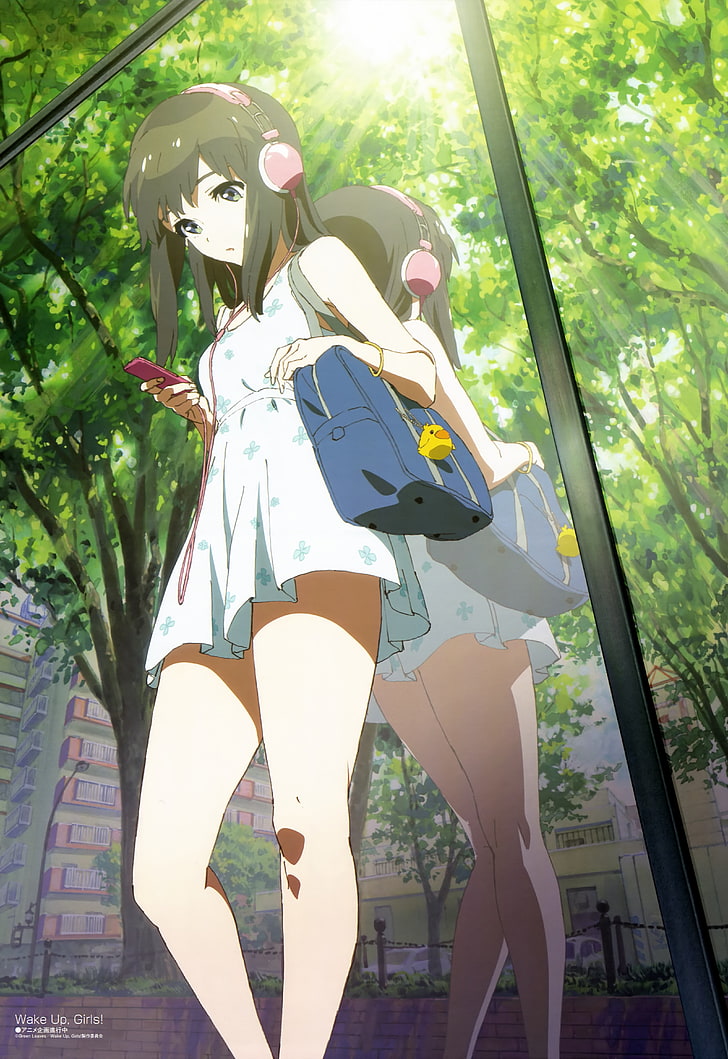 ilustração de personagem de anime feminino, anime girls, sozinho, Wake Up Girls!, HD papel de parede, papel de parede de celular