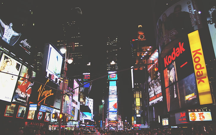 ciudad, ciudad de Nueva York, Time Square, Fondo de pantalla HD