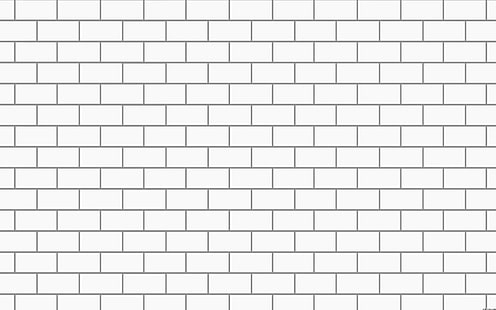 ilustrasi bata putih, seni digital, minimalis, abstrak, dinding, batu bata, Pink Floyd, sampul album, latar belakang putih, rock psychedelic, musik, Wallpaper HD HD wallpaper