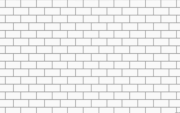 digital art, music, minimalism, wall, abstract, Pink Floyd, white background, bricks, album covers, psychedelic rock, HD wallpaper