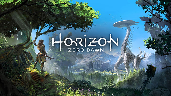 Horizon: Zero Dawn, видеоигры, PlayStation 4, научная фантастика, Aloy (Horizon: Zero Dawn), HD обои
