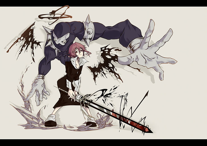 женский персонаж аниме держит меч иллюстрации, аниме, пожиратель душ, HD обои