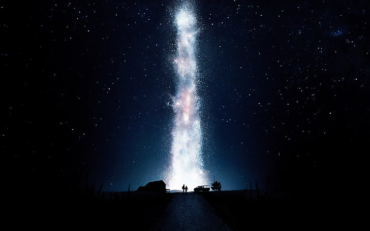 explosion de l'eau pendant la nuit papier peint, le film, Royaume-Uni, USA, 2014, Interstellar, Fond d'écran HD