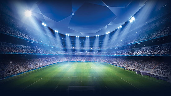 stadio, arena, illuminazione, calcio, Sfondo HD HD wallpaper