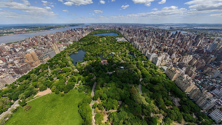 ciudad, urbano, ciudad de Nueva York, Central Park, paisaje urbano, parque, Fondo de pantalla HD