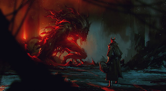 Video Game, Bloodborne, Creature, Dark, HD wallpaper HD wallpaper