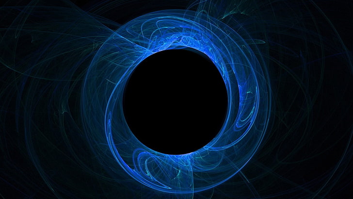 laser, bleu, cercle, art numérique, art fractal, lumière, vortex, graphique, Fond d'écran HD