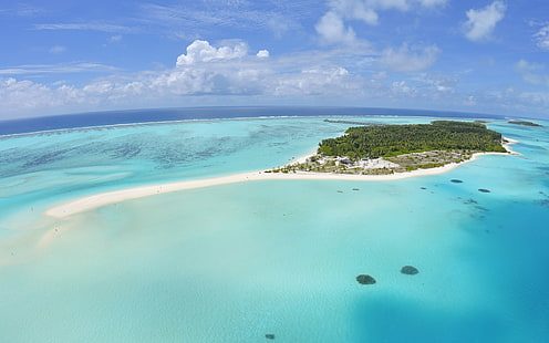 Малдивите Sun Island Resort And Spa Air View Photo Wallpaper Hd 3840 × 2400, HD тапет HD wallpaper