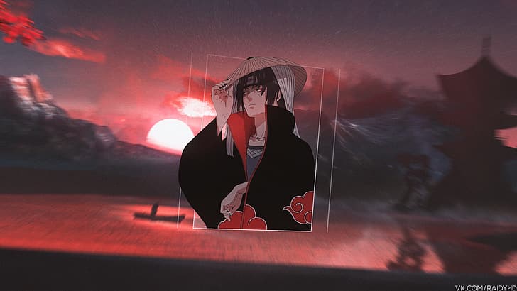 anime boys, Uchiha Itachi, anime, picture-in-picture, HD wallpaper