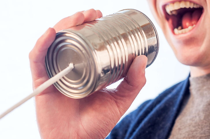 can, chat, chatting, communication, contact, conversation, language, man, marketing, mouth, networking, person, say, speak, speaking, spreading, talk, talking, tin, tin can telephone, HD wallpaper