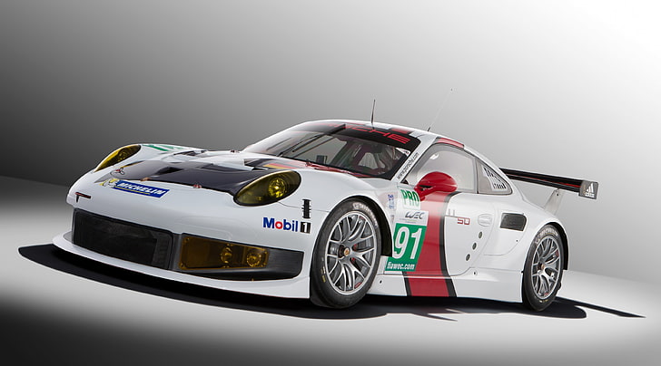 Porshe 911 RSR - 2013, white sports coupe, Cars, Porsche, Cars/Supercars, HD wallpaper