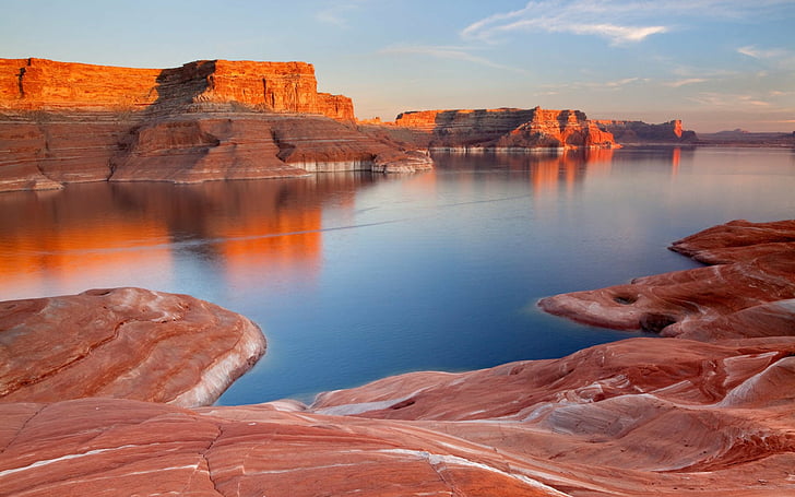 Lakes, Lake, Glen Canyon, Lake Powell, Padre Bay, Utah, HD wallpaper