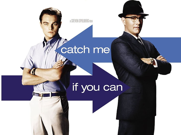 Catch me If you can poster, catch me if you can, leonardo dicaprio, frank abagnale, tom hanks, carl hanratty, HD wallpaper