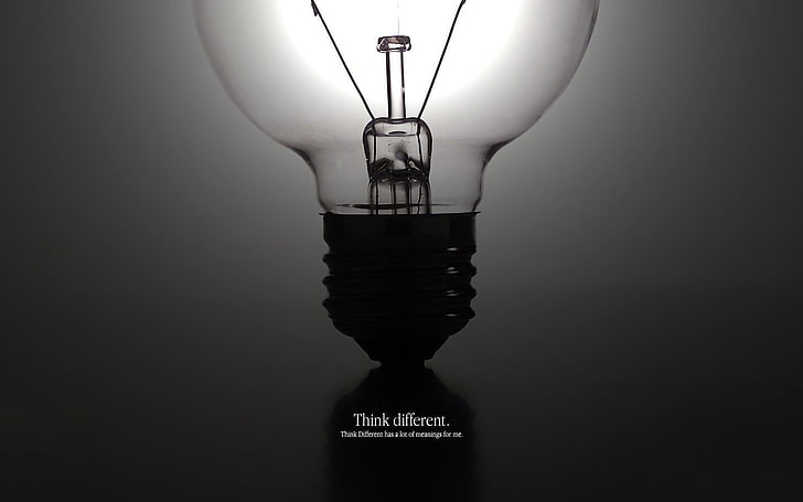 light bulb, quote, HD wallpaper