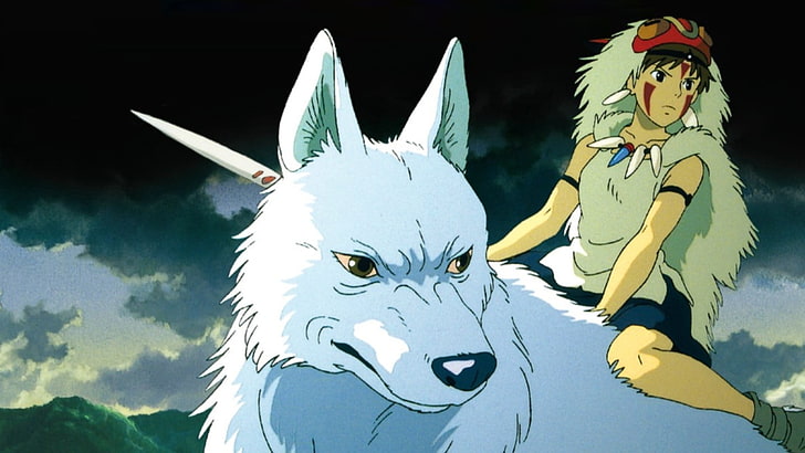 Studio Ghibli, prinsessa Mononoke, anime, animeflickor, HD tapet