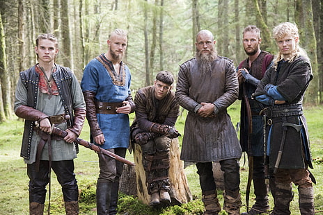 Vikings karaktärer, bakgrund, vikingar, söner, vikingarna, Travis Fimmel, Ragnar Lothbrok, HD tapet HD wallpaper