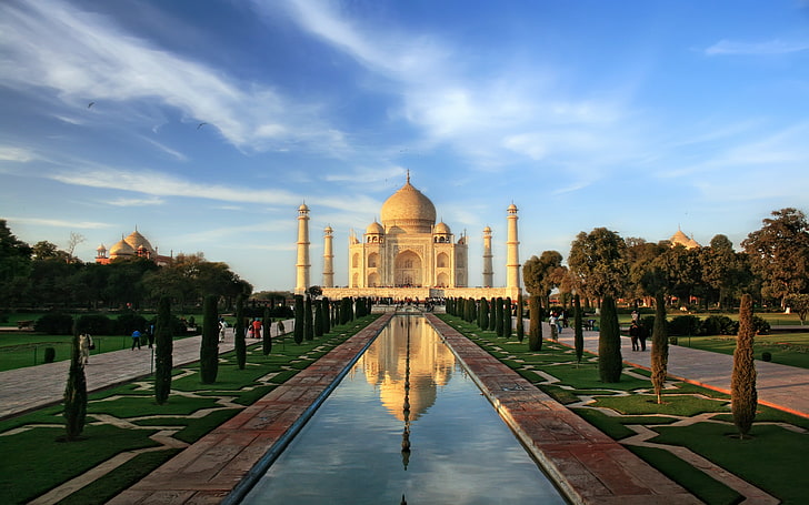 arquitectura hermosa Taj Mahal Arquitectura Monumentos HD Art, Amor, bella, arquitectura, Monumento, fuente, Jardín, Fondo de pantalla HD