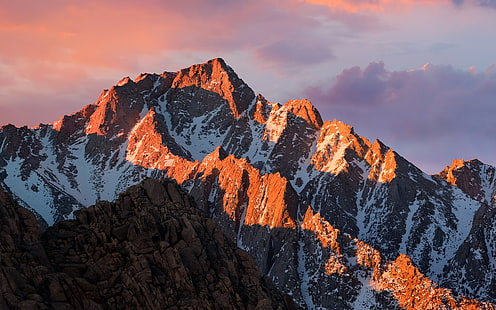 macOS Sierra Stock Mountains 4K, Mountains, Stock, macOS, Sierra, HD tapet HD wallpaper