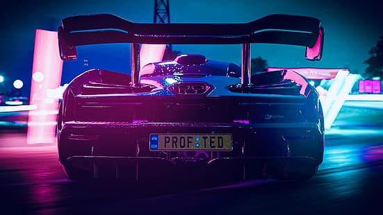 auto, Forza Horizon 4, Forza, neon, riflesso, Sfondo HD HD wallpaper
