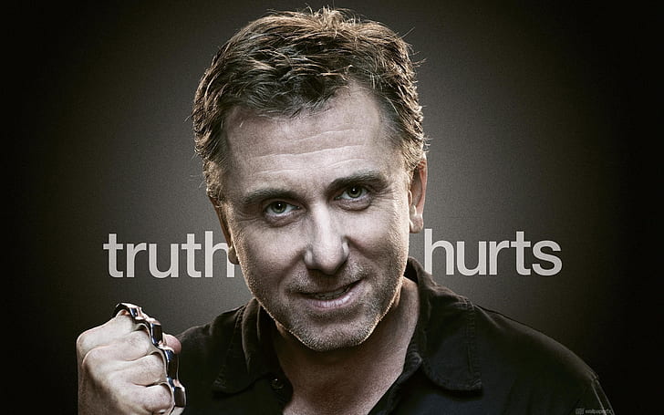 Lie to Me, men's black button up top and stainless steel knuckles, tim roth, HD wallpaper