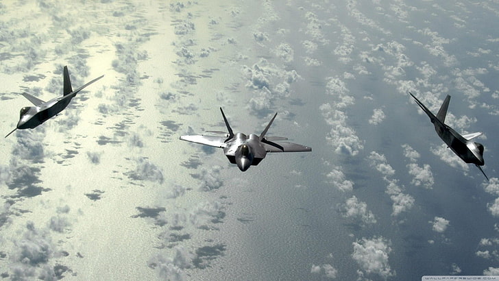 militar, aeronave militar, EUA, F-22 Raptor, HD papel de parede
