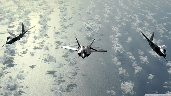 военен, военен самолет, САЩ, F-22 Raptor, HD тапет HD wallpaper