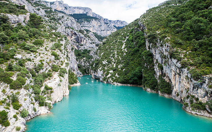 Canyon Verdon Gorge In South East France Europe Verdon River Emerald River White Water Rapids And Rocks Hd Wallpapers For Tablet And Laptop 2560×1600, HD wallpaper