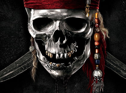 Карибски пирати при непознати приливи, тапет за пиратски череп, Филми, Карибски пирати, при непознати приливи, пирати от Карибите при непознати приливи, HD тапет HD wallpaper