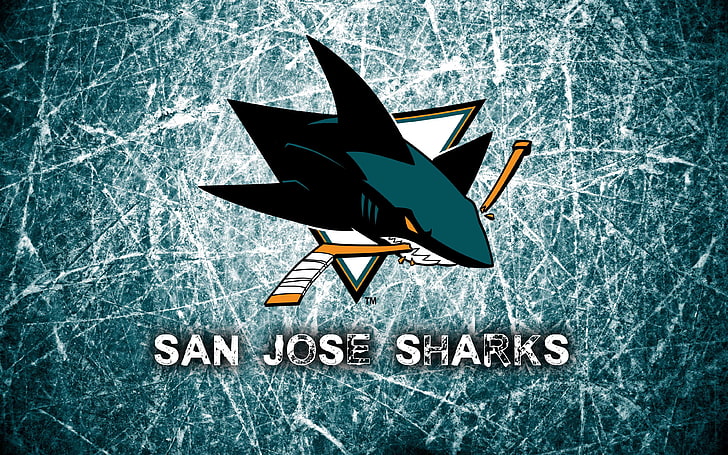 Logo di San Jose Sharks, campionato nazionale di hockey, squali san jose, logo, Sfondo HD