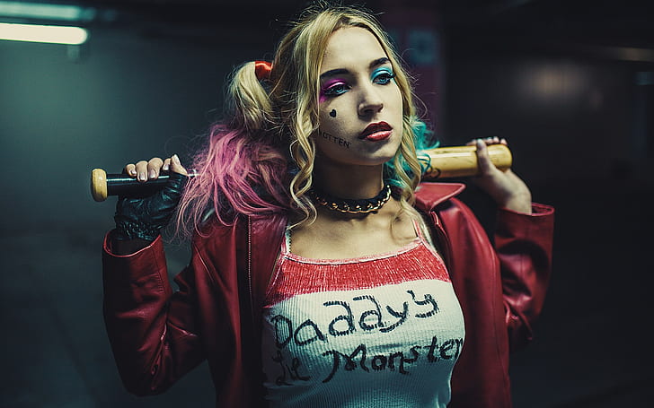 Harley Quinn, gadis pirang, Suicide Squad, Harley, Quinn, Blonde, Girl, Suicide, Squad, Wallpaper HD